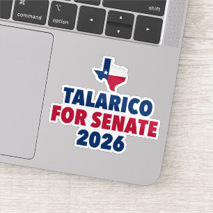 Pegatina Talarico para Senado Elección 2026 Texas Laptop