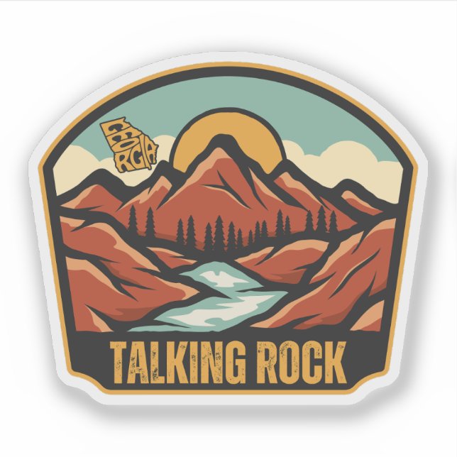 Pegatina Talking Rock, Georgia (Anverso)