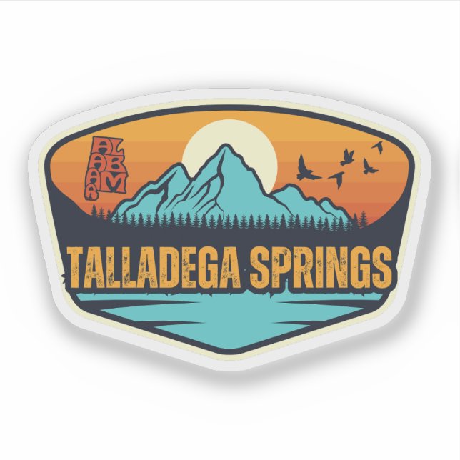 Pegatina Talladega Springs, Alabama (Anverso)