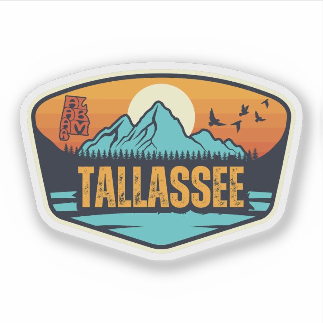 Pegatina Tallassee, Alabama (Anverso)