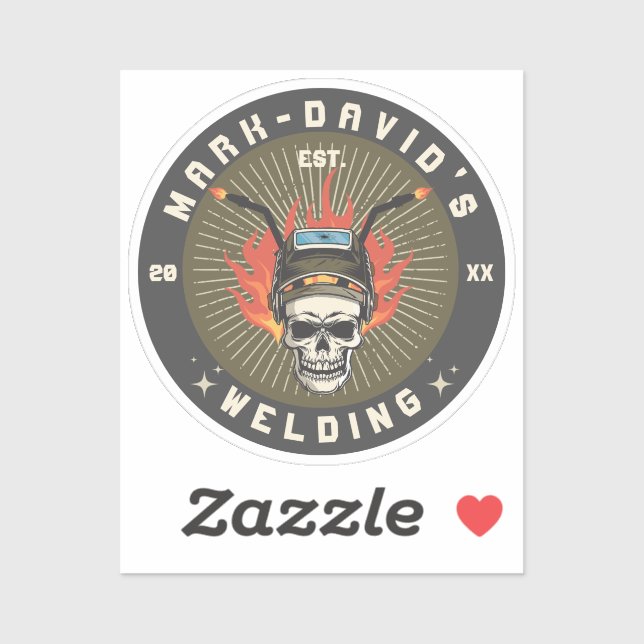 Pegatina Taller de soldadura de trabajadores Metalizado de  (Hoja)