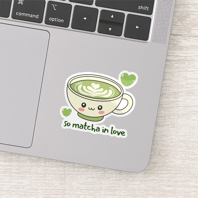 Pegatina Tan enamorado del Matcha Lindo (Detalle)