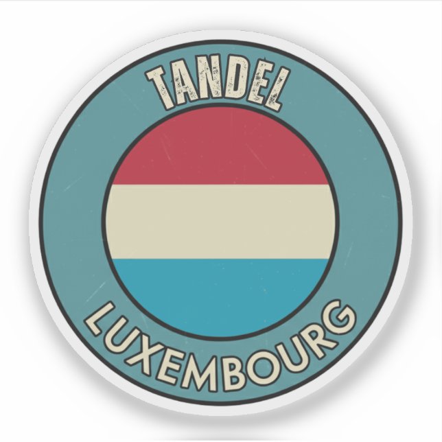 Pegatina Tandel, Luxemburgo (Anverso)