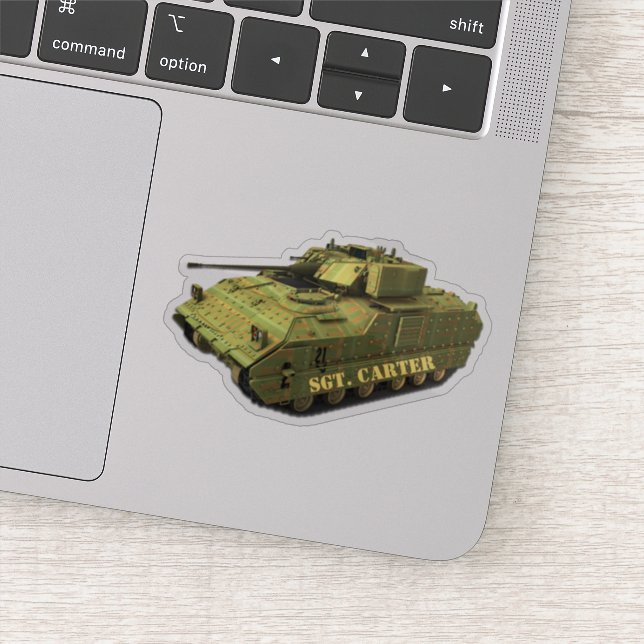 Pegatina Tanque de camuflaje personalizado (Detalle)