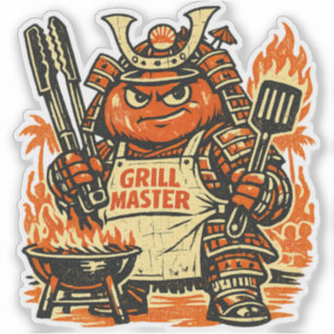 Pegatina Tanque de Tomate Comandante de BBQ — Parrilla de V