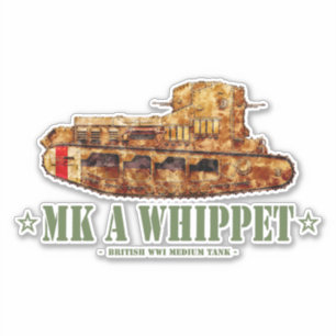 Pegatina Tanque Medio Británico MK A Whippet de la Primera 
