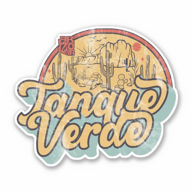 Pegatina Tanque Verde, Arizona  (Anverso)
