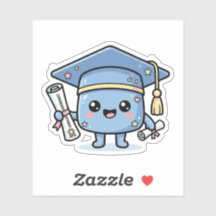 Tapa de Graduación Kawaii Diploma Bonito Clase de
