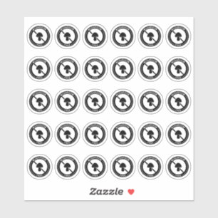 Pegatina Tarjeta de bodas libre de champiñones Mini alergia