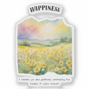 Pegatina Tarjeta de confirmación positiva de la felicidad