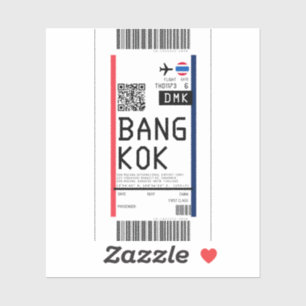 Pegatina Tarjeta de embarque a Bangkok (DMK)