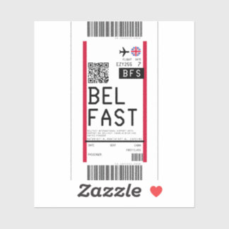 Pegatina Tarjeta de embarque a Belfast (BFS)