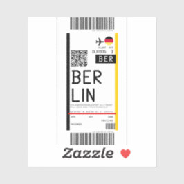 Pegatina Tarjeta de embarque a Berlín (BER)