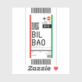 Pegatina Tarjeta de embarque a Bilbao (BIO)