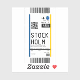 Pegatina Tarjeta de embarque a Estocolmo (ARN)