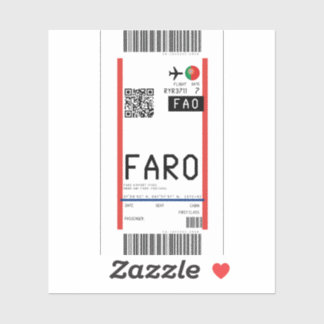 Pegatina Tarjeta de embarque a Faro (FAO)