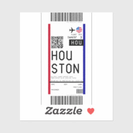 Pegatina Tarjeta de embarque a Houston (HOU)
