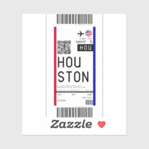 Pegatina Tarjeta de embarque a Houston (HOU)