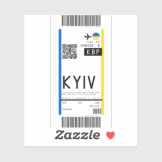 Pegatina Tarjeta de embarque a Kiev (KBP)