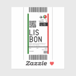 Pegatina Tarjeta de embarque a Lisboa (LIS)