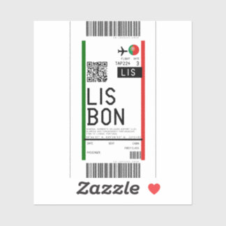 Pegatina Tarjeta de embarque a Lisboa (LIS)