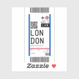 Pegatina Tarjeta de embarque a Londres (LHR)