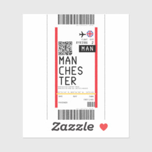 Pegatina Tarjeta de embarque a Manchester (MAN)