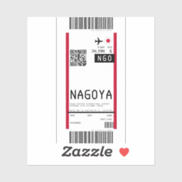Pegatina Tarjeta de embarque a Nagoya Japan (ONG)