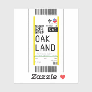 Pegatina Tarjeta de embarque a Oakland (OAK)