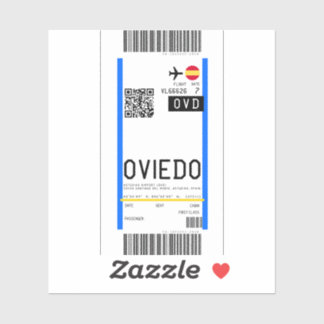 Pegatina Tarjeta de embarque a Oviedo (OVD)