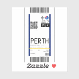 Pegatina Tarjeta de embarque a Perth (PER)