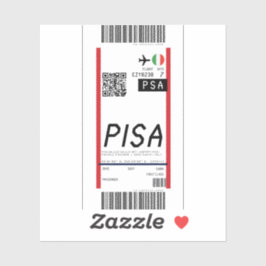 Pegatina Tarjeta de embarque a Pisa (PSA)