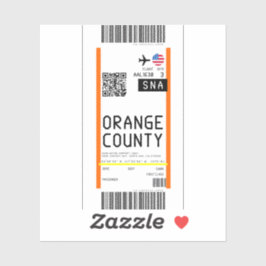 Pegatina Tarjeta de embarque a Santa Ana (SNA)