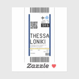 Pegatina Tarjeta de embarque a Tesalónica (SKG)