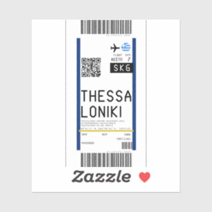 Pegatina Tarjeta de embarque a Tesalónica (SKG)