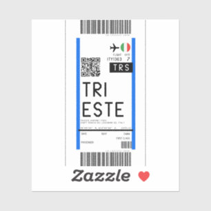 Pegatina Tarjeta de embarque a Trieste (TRS)
