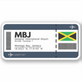 Pegatina Tarjeta de embarque MBJ Jamaica - Ticket del aerop