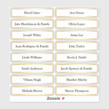 Tarjeta de lugar de Boda Golden Guest Names
