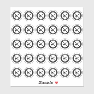 Pegatina Tarjeta de lugar de boda sin miel Mini Alergia a l