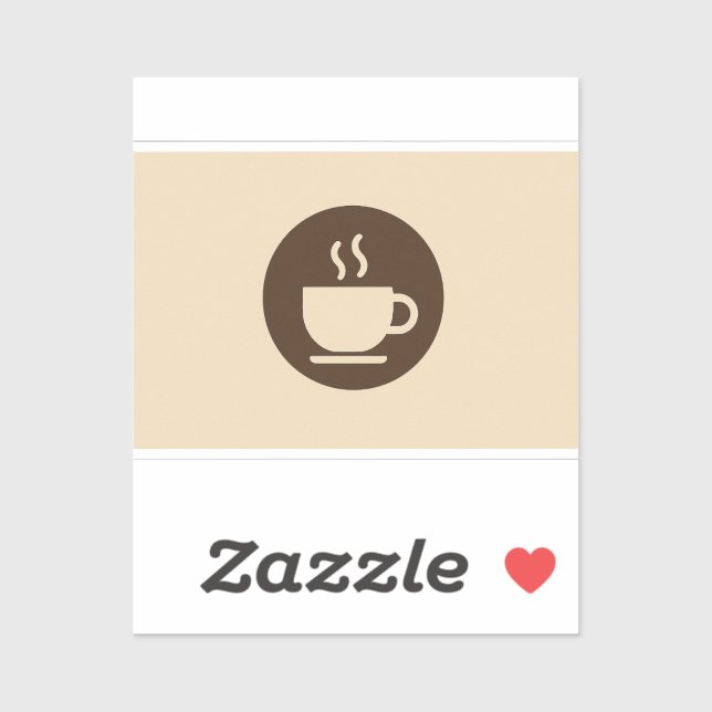 Pegatina Tarjeta de visita y fidelidad de cafetería moderna (Hoja)