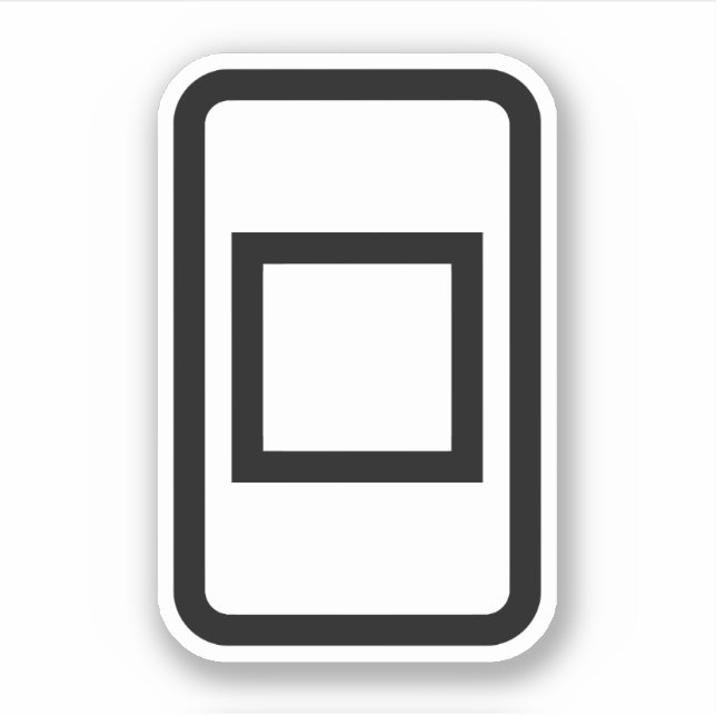 Pegatina Tarjeta Zener | Plaza hueca (Anverso)