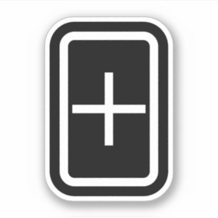 Pegatina Tarjeta Zener Signo Más
