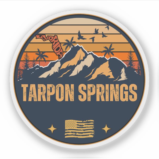 Pegatina Tarpon Springs, Florida  (Anverso)