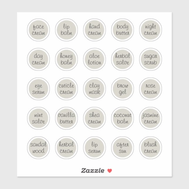 Pegatina Tarrito cosmético mini personalizable de abedul pl (Hoja)