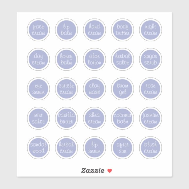 Pegatina Tarrito cosmético mini personalizable de lavanda d (Hoja)