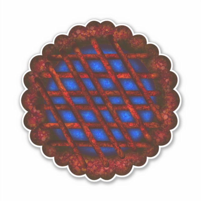 Pegatina Tarta de Arándanos (Anverso)