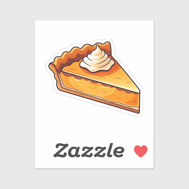 Pegatina tarta de calabaza personalizado (Hoja)