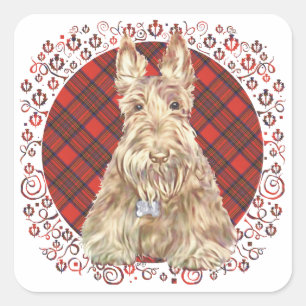 Pegatina Tartan Wheaten Scottie