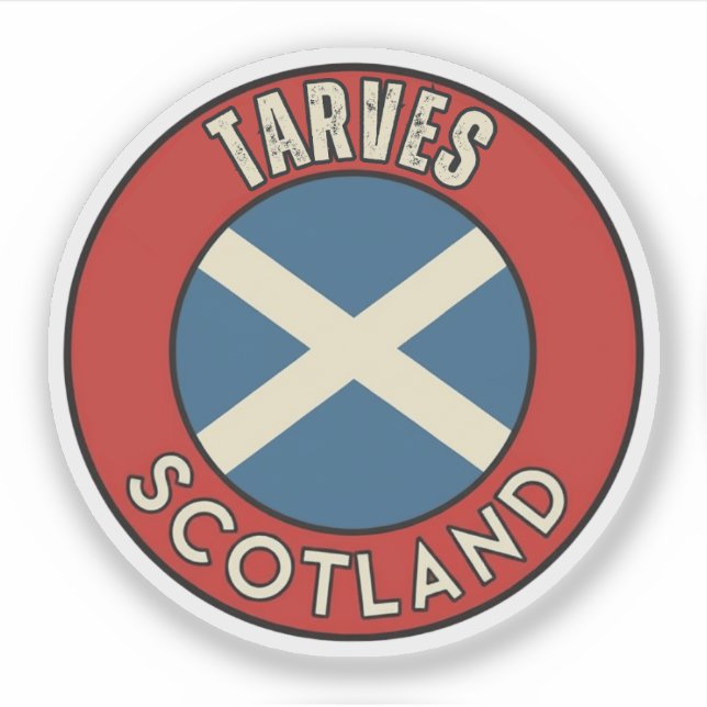 Pegatina Tarves, Escocia (Anverso)