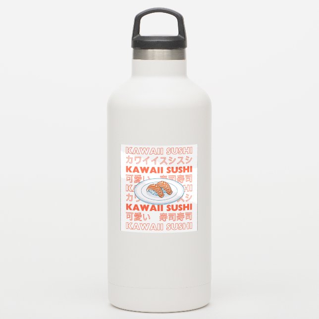 Pegatina Taste of Japan Text & Sushi (Botella de agua)